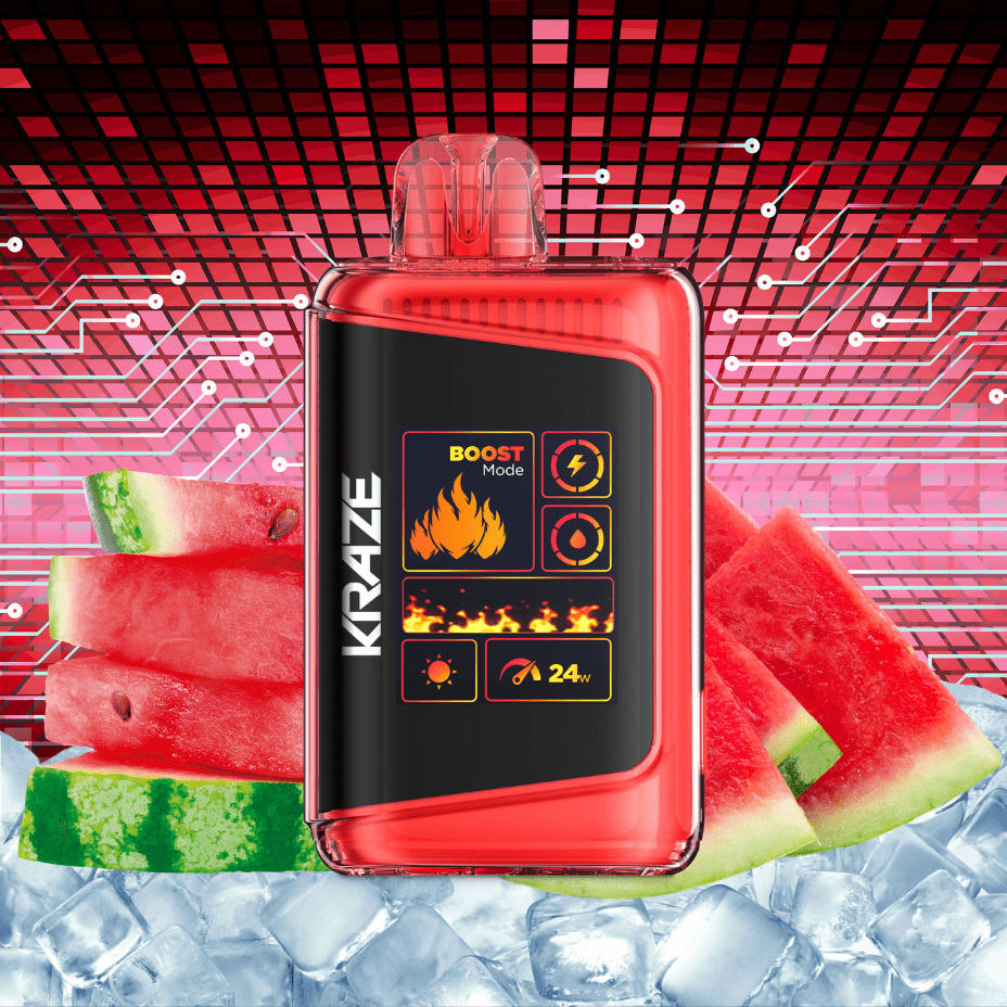 Kraze HD Mega 20k Disposable Vape - Watermelon Ice 20000 Puffs / 20mg Okotoks Vape SuperStore Okotoks Alberta