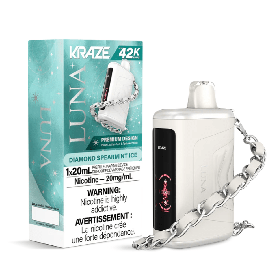 Kraze Luna Disposable Vape-Diamond Spearmint Ice Okotoks Vape SuperStore Okotoks Alberta