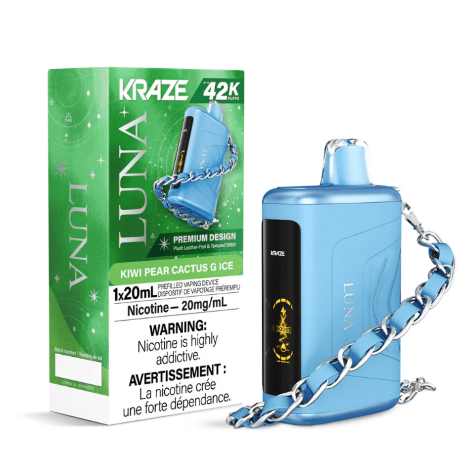 Kraze Luna Disposable Vape-Kiwi Pear Cactus G Ice Okotoks Vape SuperStore Okotoks Alberta