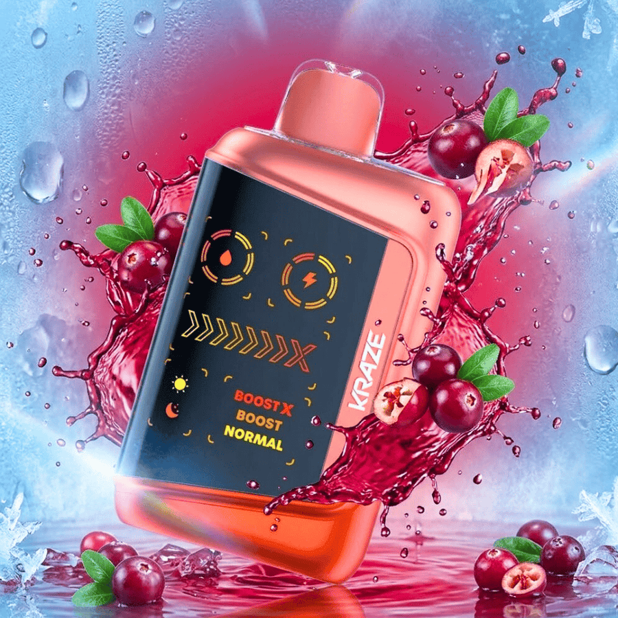 Kraze Mega X 48K Disposable Vape - Punch Series Cranberry KO Ice Okotoks Vape SuperStore Okotoks Alberta
