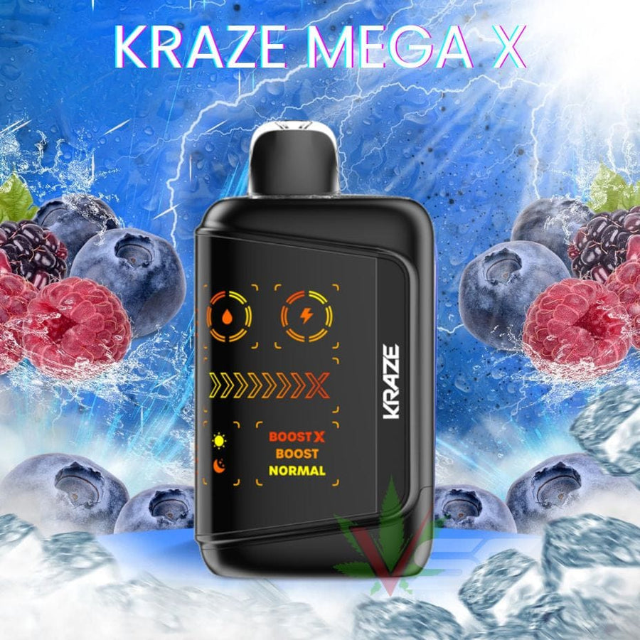 Kraze Mega X 48K - Quad Berry Ice Okotoks Vape SuperStore Okotoks Alberta