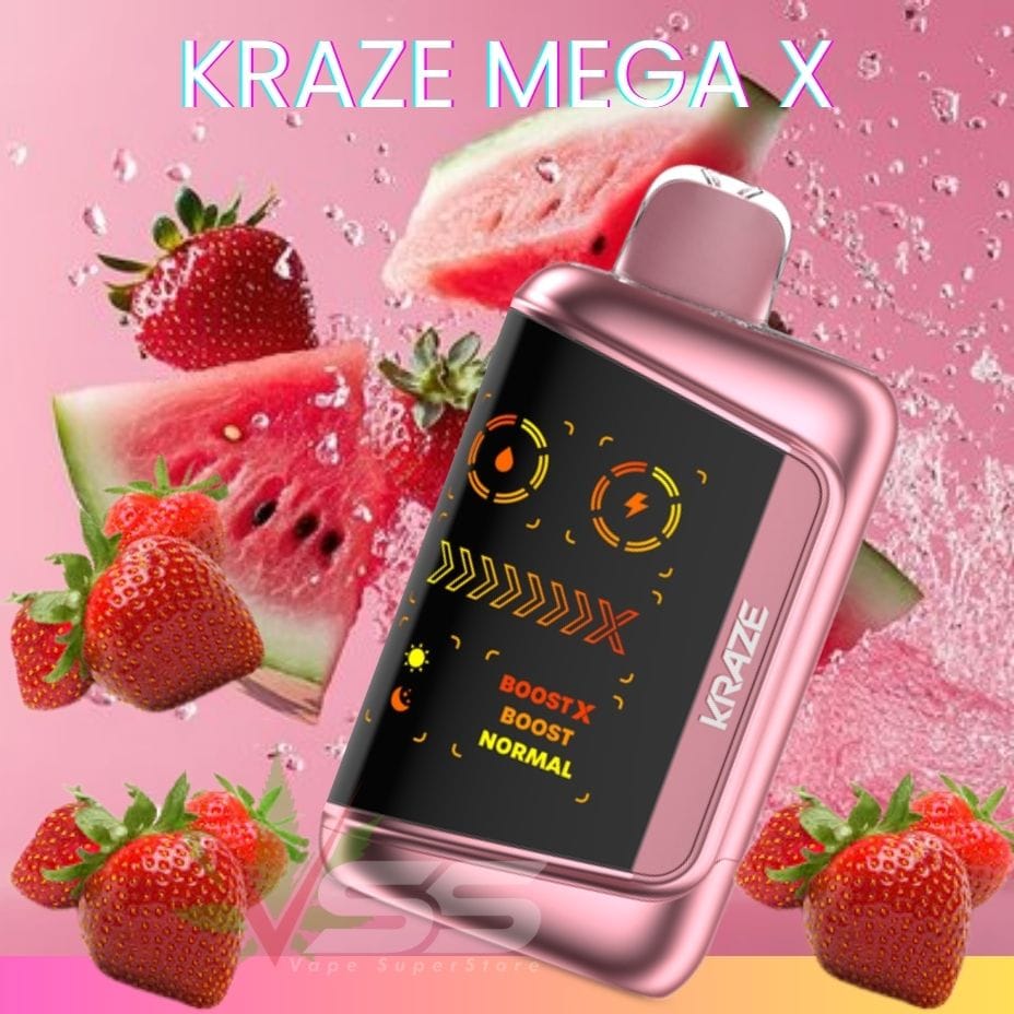 Kraze Mega X 48K - Tangy Strawberry Watermelon G Ice Okotoks Vape SuperStore Okotoks Alberta