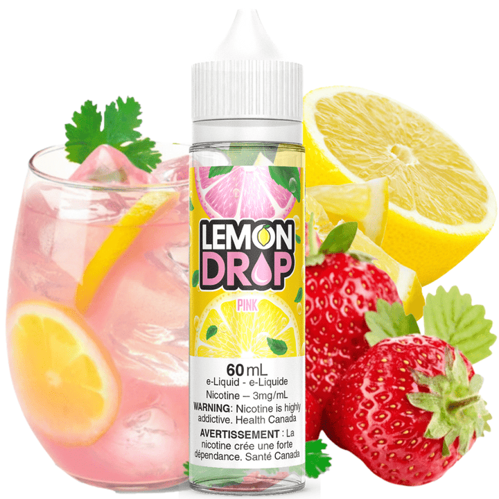 Lemon Drop E-Liquid-Pink 60ml / 0mg Okotoks Vape SuperStore Okotoks Alberta