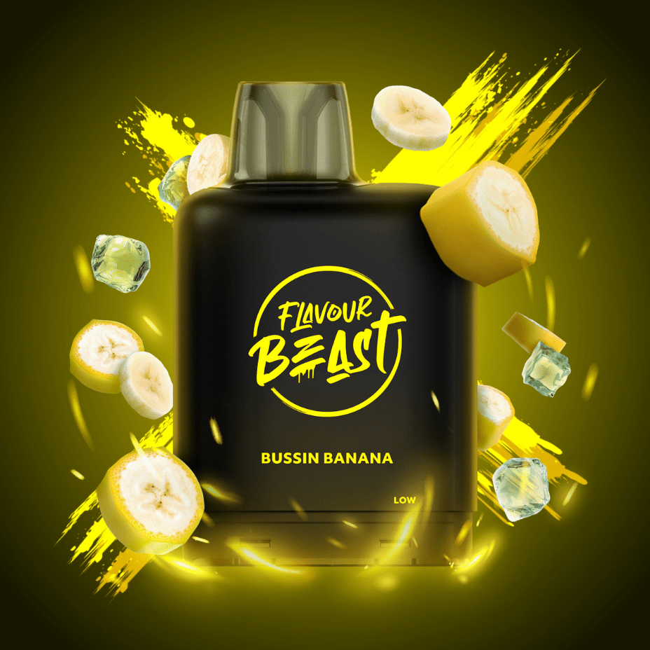 Level X Boost Flavour Beast 15k Pod-Bussin Banana Iced 15000 Puffs / 20mg Okotoks Vape SuperStore Okotoks Alberta