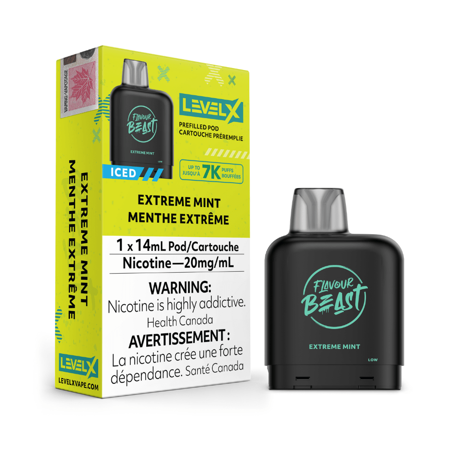 Level X Flavour Beast Pod-Extreme Mint 20mg / 7000 Puffs Okotoks Vape SuperStore Okotoks Alberta