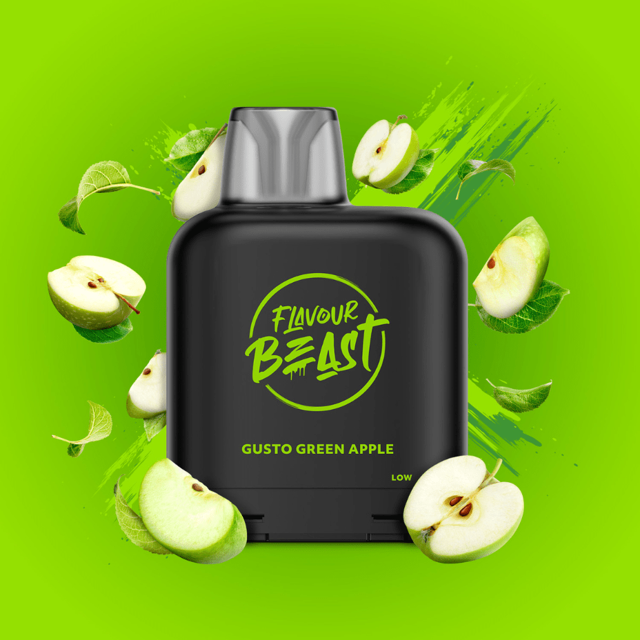 Level X Flavour Beast Pod-Gusto Green Apple 20mg / 7000 Puffs Okotoks Vape SuperStore Okotoks Alberta