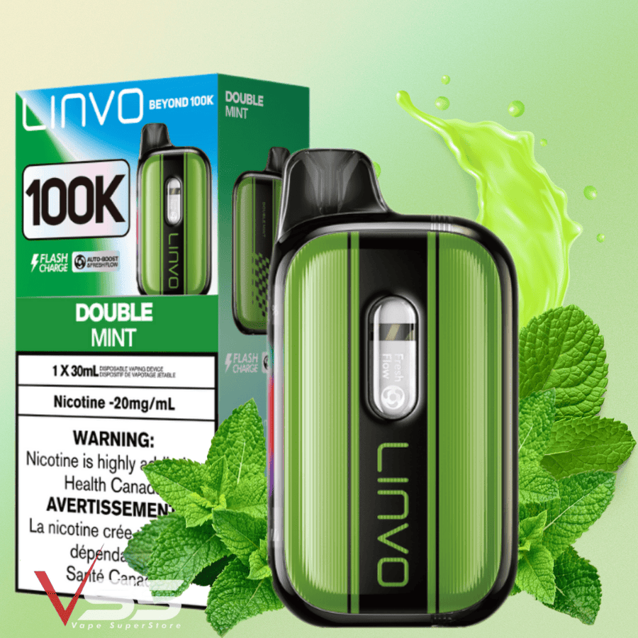 Linvo Beyond 100K Disposable Vape - Double Mint Okotoks Vape SuperStore Okotoks Alberta