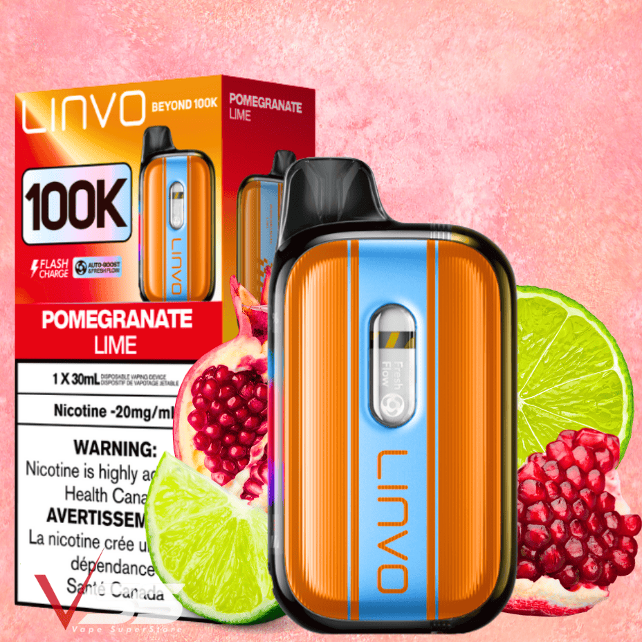 Linvo Beyond 100K Disposable Vape - Pomegranate Lime Okotoks Vape SuperStore Okotoks Alberta