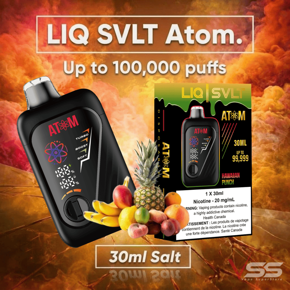 LIQ SVLT Atom 100K Disposable Vape-Hawaiian Punch Okotoks Vape SuperStore Okotoks Alberta