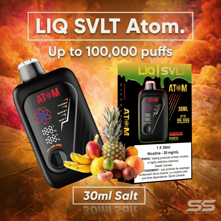 LIQ SVLT Atom 100K Disposable Vape-Hawaiian Punch Okotoks Vape SuperStore Okotoks Alberta