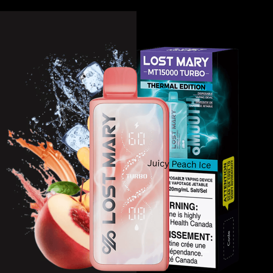 Lost Mary MT50K Turbo Disposable Vape-Juicy Peach Ice Okotoks Vape SuperStore Okotoks Alberta