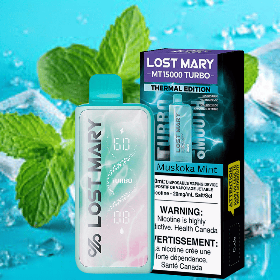 lost mary vape peppermint Lost Mary MT50K Turbo Disposable Vape-Muskoka Mint in Manitoba