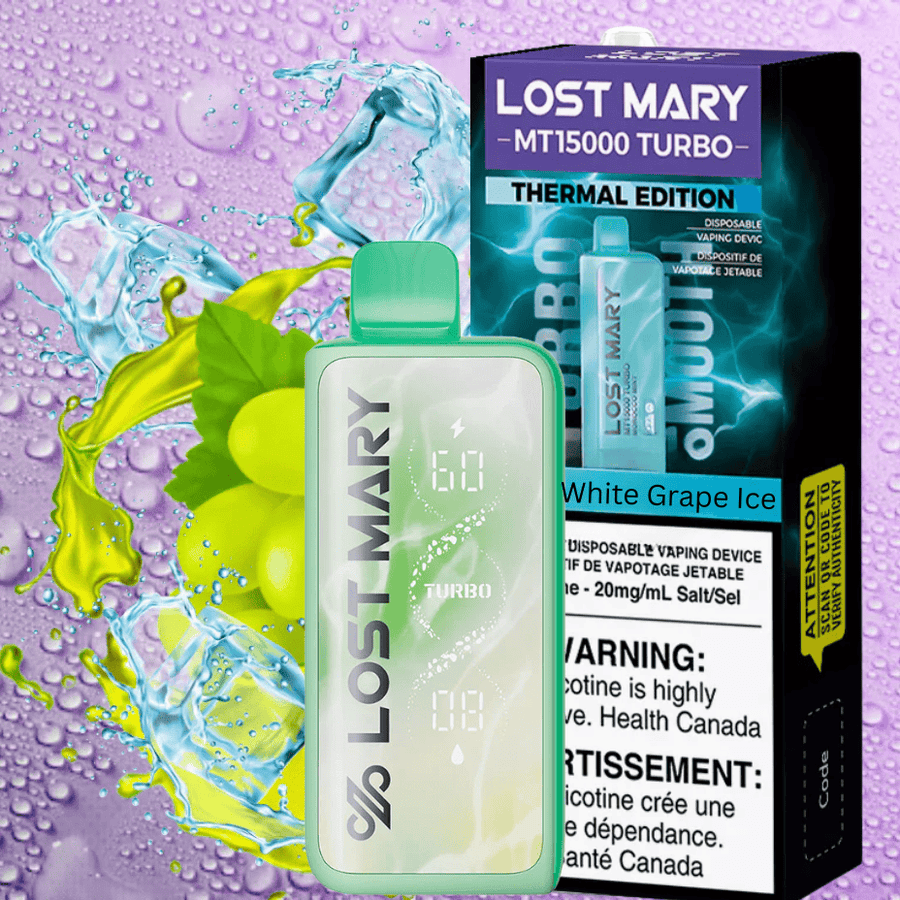 Lost Mary MT50K Turbo Disposable Vape-White Grape Ice Okotoks Vape SuperStore Okotoks Alberta