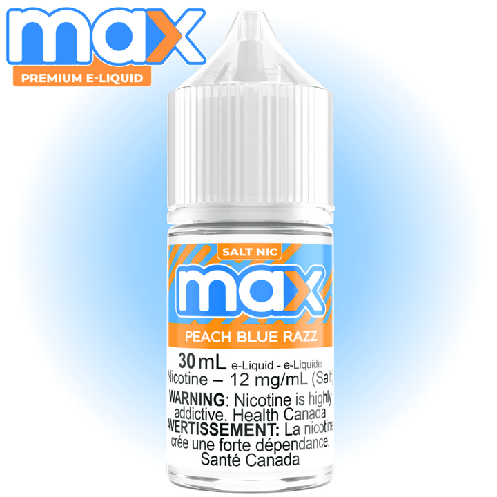 Max E-Liquid - Peach Blue Razz Salt 30ml / 12mg Okotoks Vape SuperStore Okotoks Alberta