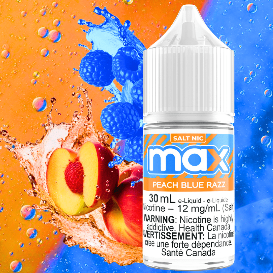 Max E-Liquid - Peach Blue Razz Salt Okotoks Vape SuperStore Okotoks Alberta