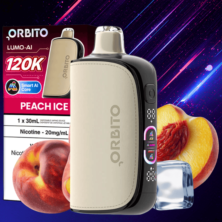 Orbito Lumo-AI 120K Disposable Vape-Peach Ice Okotoks Vape SuperStore Okotoks Alberta