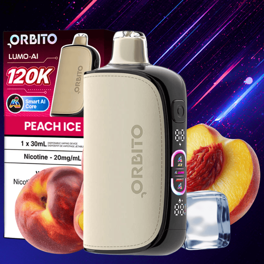 Orbito Lumo-AI 120K Disposable Vape-Peach Ice Okotoks Vape SuperStore Okotoks Alberta