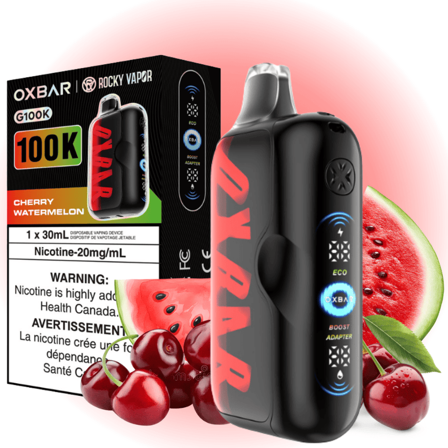 Oxbar G100K Disposable Vape - Cherry Watermelon 100K Puffs / 20mg Okotoks Vape SuperStore Okotoks Alberta