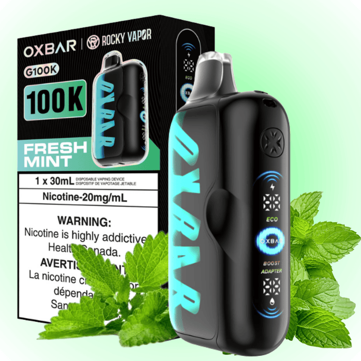 Oxbar G100K Disposable Vape - Fresh Mint 100K Puffs / 20mg Okotoks Vape SuperStore Okotoks Alberta