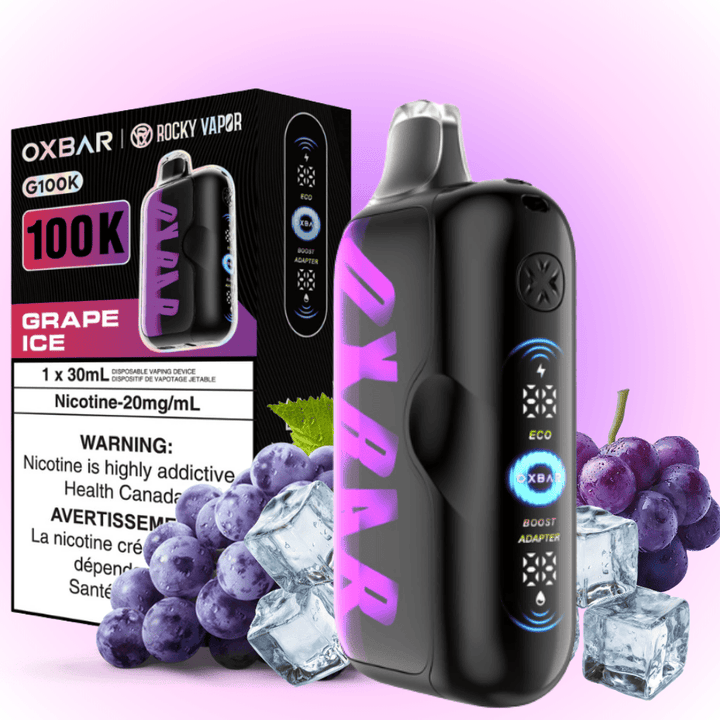 Oxbar G100K Disposable Vape - Grape Ice 100K Puffs / 20mg Okotoks Vape SuperStore Okotoks Alberta