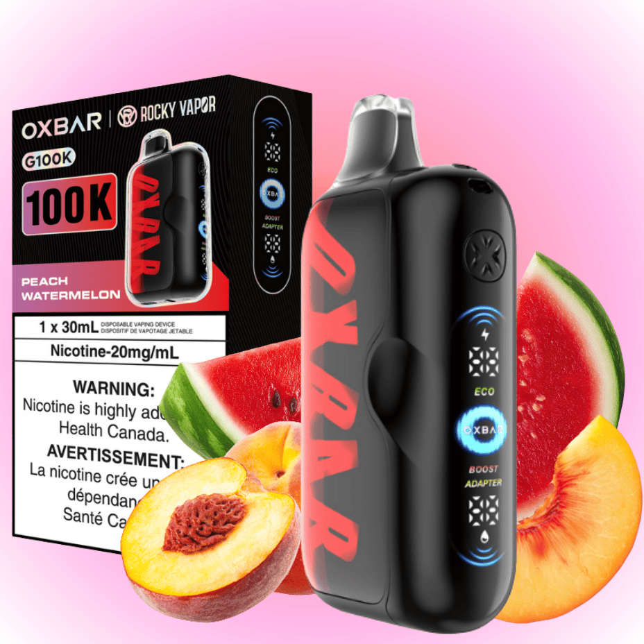 Oxbar G100K Disposable Vape - Peach Watermelon 100K Puffs / 20mg Okotoks Vape SuperStore Okotoks Alberta