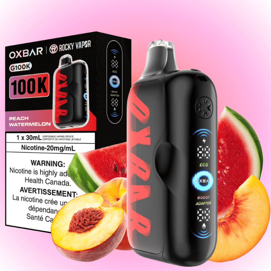 Oxbar G100K Disposable Vape - Peach Watermelon 100K Puffs / 20mg Okotoks Vape SuperStore Okotoks Alberta