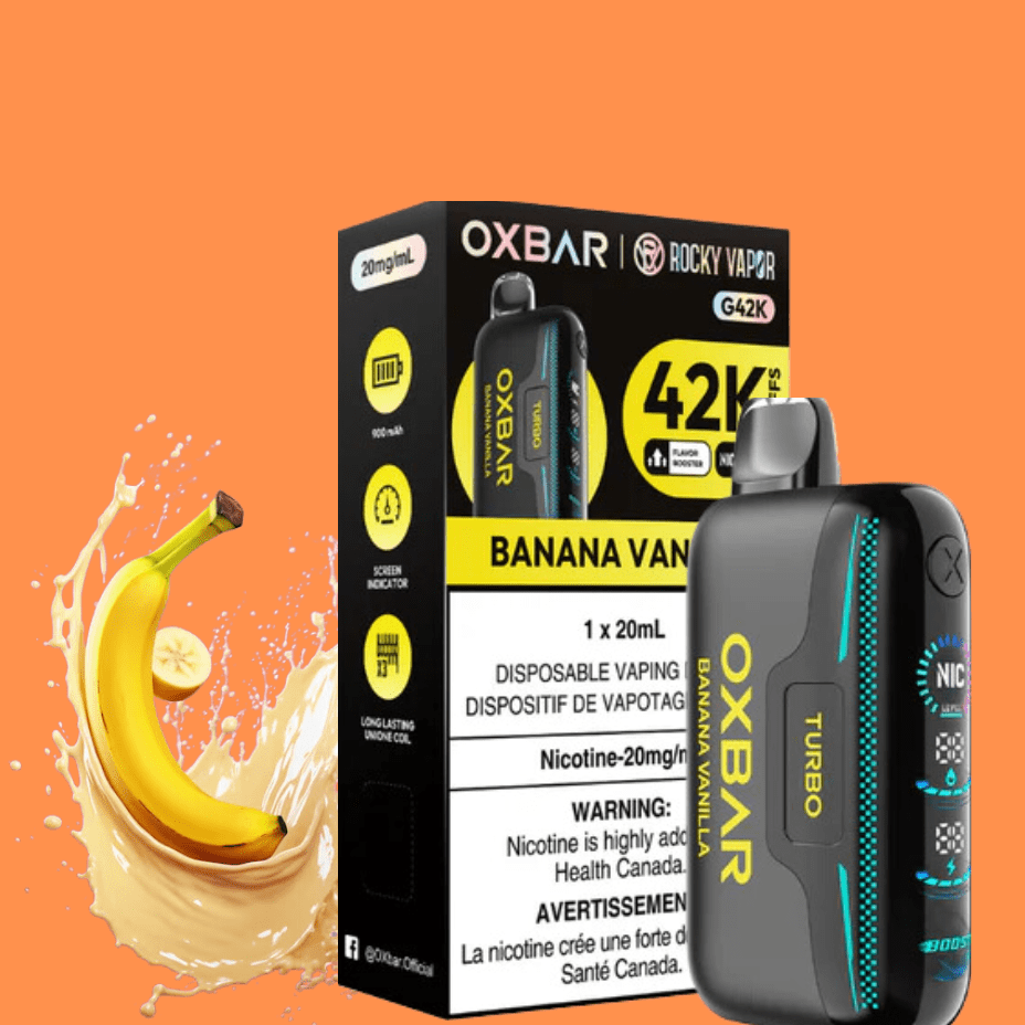 Oxbar G42k Disposable Vape-Banana Vanilla in Okotoks Alberta - Okotoks Vape SuperStore Oxbar G42k Disposable Vape-Banana Vanilla in Okotoks Alberta - Okotoks Vape SuperStore