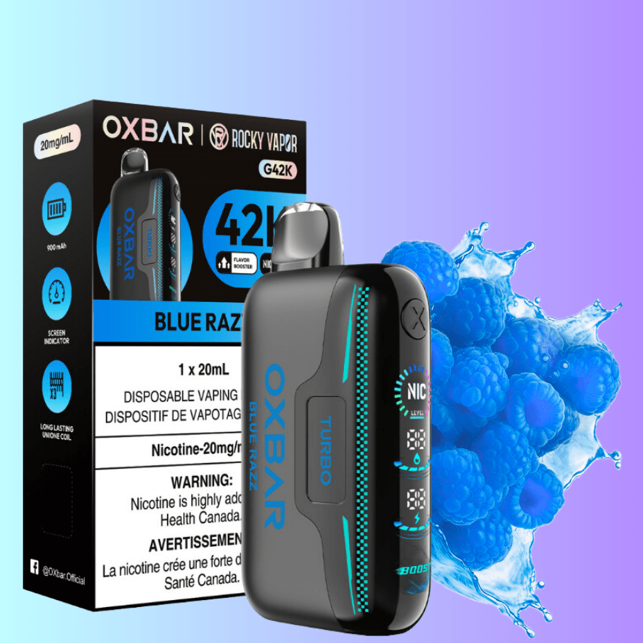 Oxbar G42k Disposable Vape-Blue Razz Okotoks Vape SuperStore Okotoks Alberta