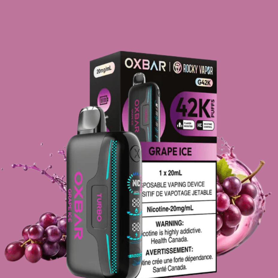 Oxbar G42k Disposable Vape-Grape Ice Okotoks Vape SuperStore Okotoks Alberta