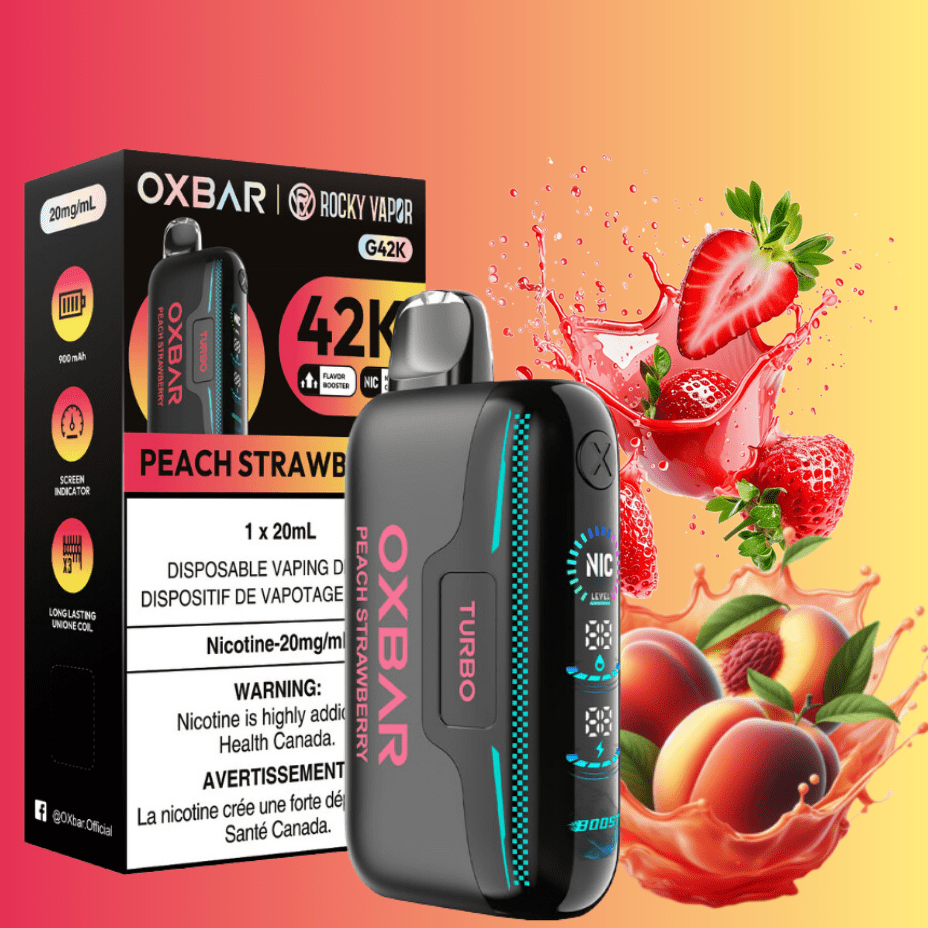 Oxbar G42k Disposable Vape-Peach Strawberry Okotoks Vape SuperStore Okotoks Alberta