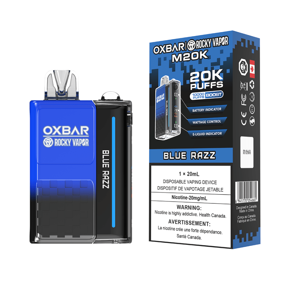 OXBAR M20K Disposable Vape - Blue Razz 20mg / 20000 Puffs Okotoks Vape SuperStore Okotoks Alberta