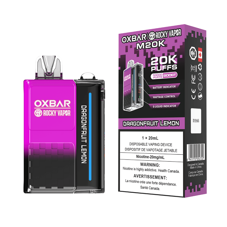 OXBAR M20K Disposable Vape - Dragonfruit Lemon 20mg / 20000 Puffs Okotoks Vape SuperStore Okotoks Alberta