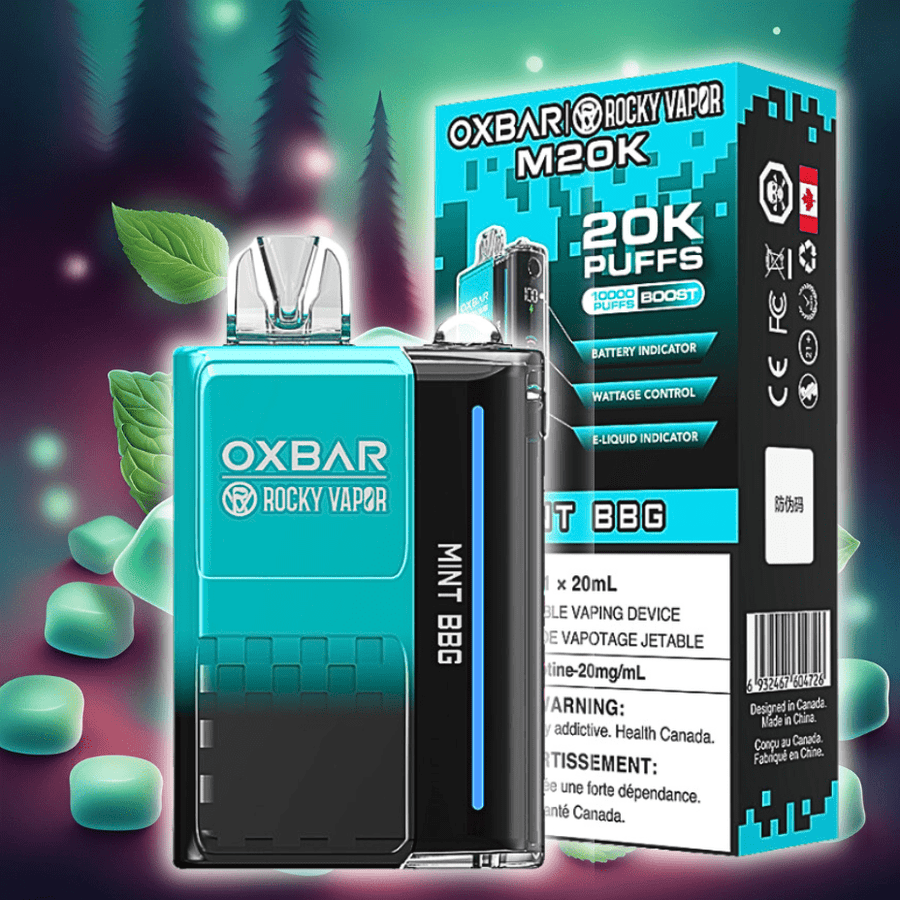 OXBAR M20K Disposable Vape - Mint BBG 20000 Okotoks Vape SuperStore Okotoks Alberta