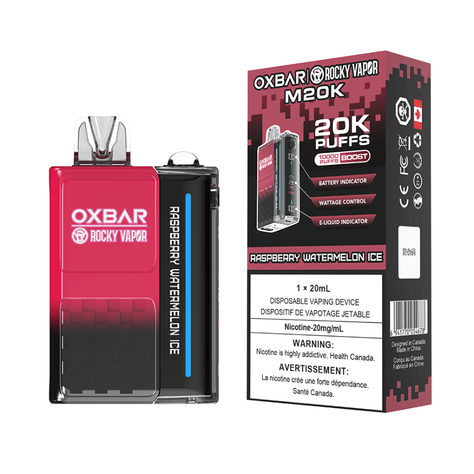 OXBAR M20K Disposable Vape - Raspberry Watermelon 20mg / 20000 Puffs Okotoks Vape SuperStore Okotoks Alberta