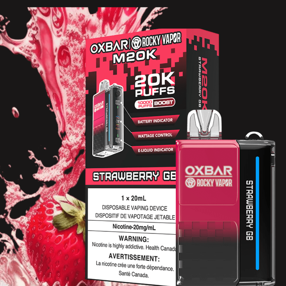 OXBAR M20K Disposable Vape - Strawberry GB 20mg / 20000 Puffs Okotoks Vape SuperStore Okotoks Alberta