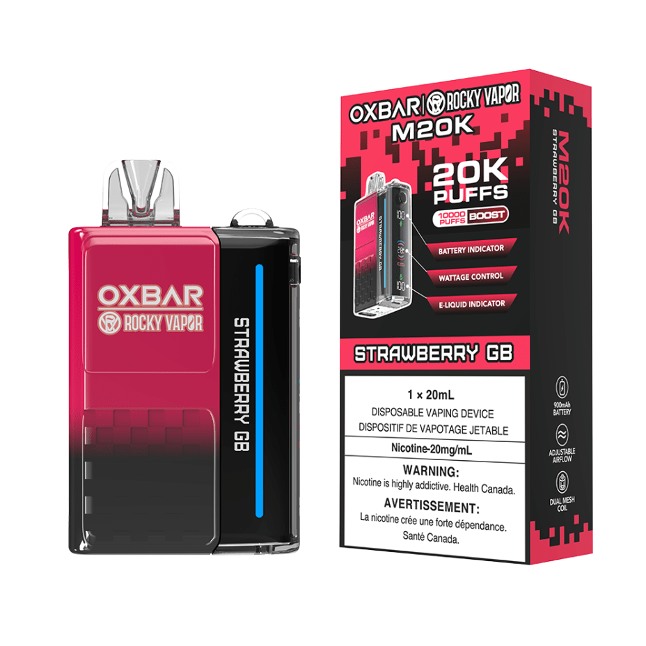 OXBAR M20K Disposable Vape - Strawberry GB 20mg / 20000 Puffs Okotoks Vape SuperStore Okotoks Alberta