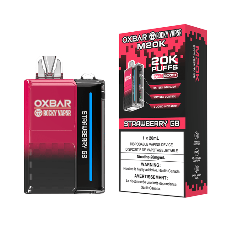 OXBAR M20K Disposable Vape - Strawberry GB 20mg / 20000 Puffs Okotoks Vape SuperStore Okotoks Alberta