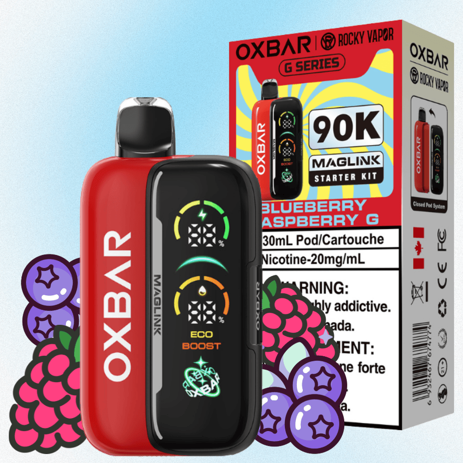 Oxbar Maglink 90K Closed Pods - Blueberry Raspberry G Okotoks Vape SuperStore Okotoks Alberta