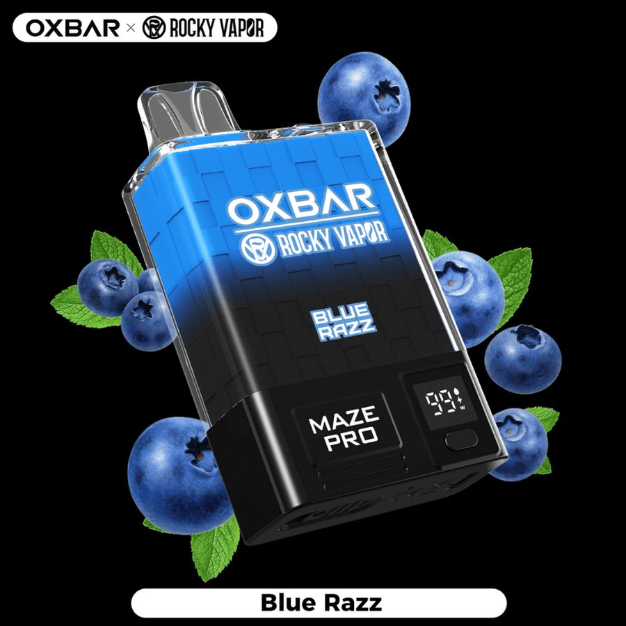 OXBAR Maze PRO 10,000 Disposable Vape-Blue Razz 20mg / 10000Puffs Okotoks Vape SuperStore Okotoks Alberta