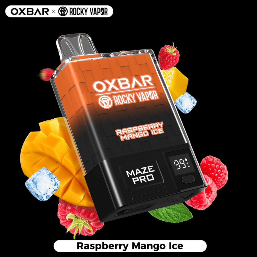 OXBAR Maze PRO 10,000 Disposable Vape-Raspberry Mango Ice 20mg / 10000Puffs Okotoks Vape SuperStore Okotoks Alberta