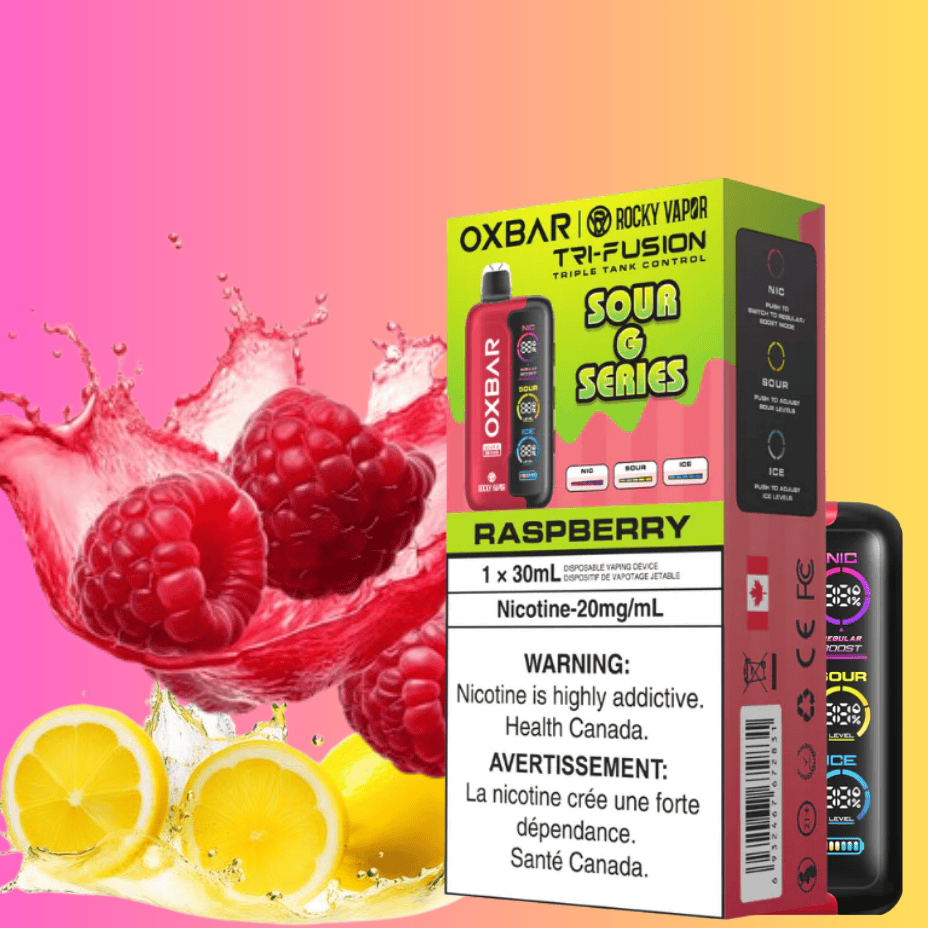 Oxbar Tri-Fusion 45k Disposable Vape - Sour G Raspberry 20mg/mL / 45K Okotoks Vape SuperStore Okotoks Alberta