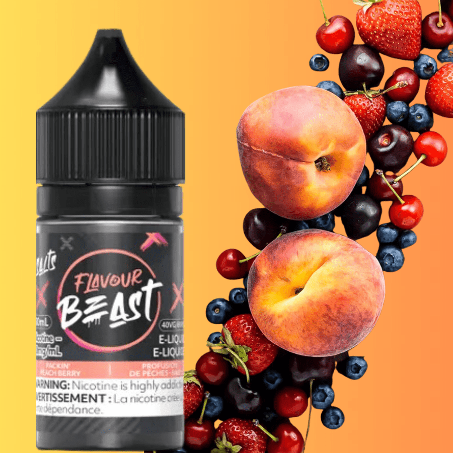 Packin' Peach Berry Salts by Flavour Beast E-Liquid 30ml / 20mg Okotoks Vape SuperStore Okotoks Alberta