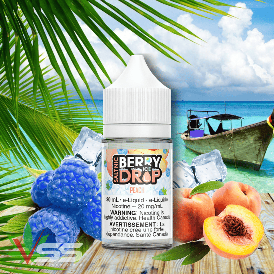 Peach Ice Salt by Berry Drop E-Liquid Okotoks Vape SuperStore Okotoks Alberta