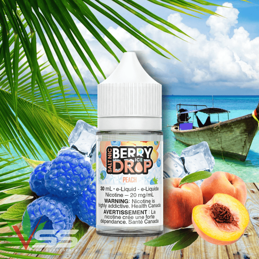 Peach Ice Salt by Berry Drop E-Liquid Okotoks Vape SuperStore Okotoks Alberta