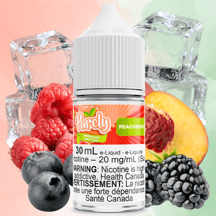 Peachberry Ice Salt Nic by Purely E-Liquid Okotoks Vape SuperStore Okotoks Alberta