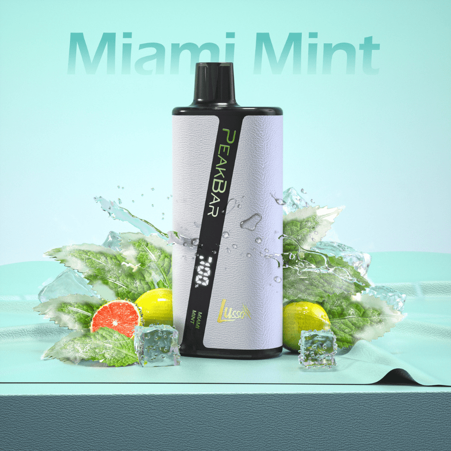 PeakBar Lusso 8200 Disposable Vape-Miami Mint 18ml / 20mg Okotoks Vape SuperStore Okotoks Alberta
