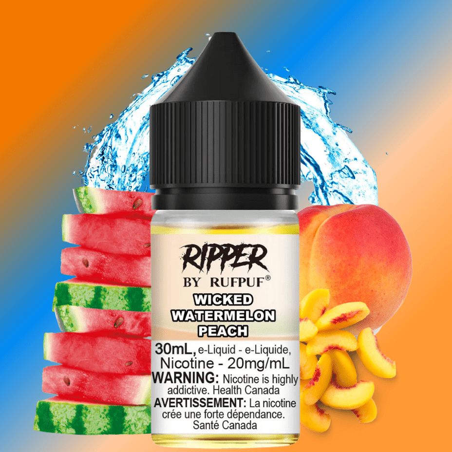 Ripper Rufpuf Salt-Wicked Watermelon Peach 30ml / 10mg Okotoks Vape SuperStore Okotoks Alberta