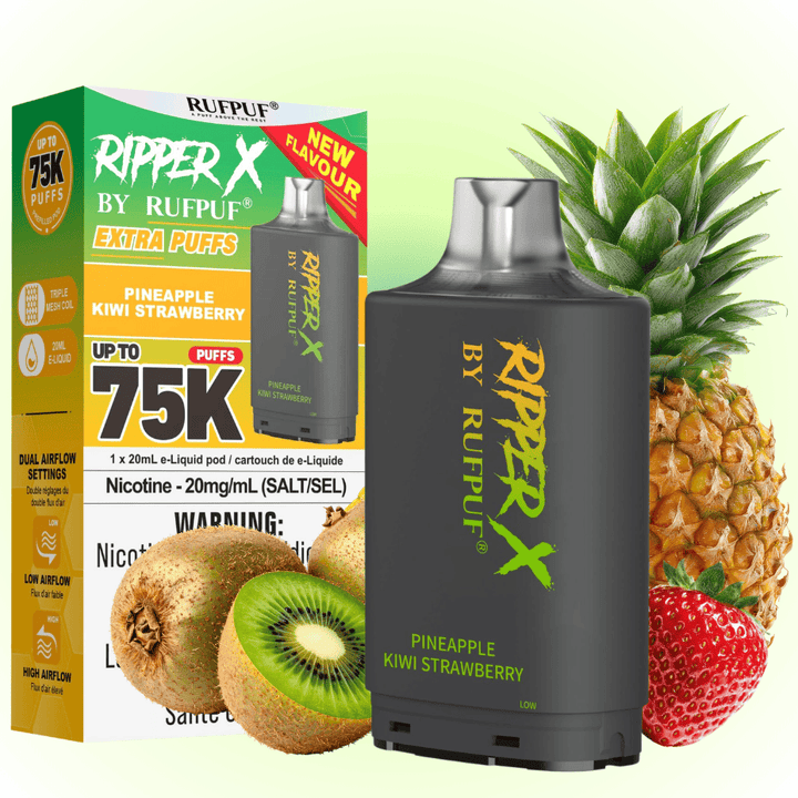 Ripper X 75K Turbo Pod - Pineapple Kiwi Strawberry 75000 Puffs / 20mg Okotoks Vape SuperStore Okotoks Alberta