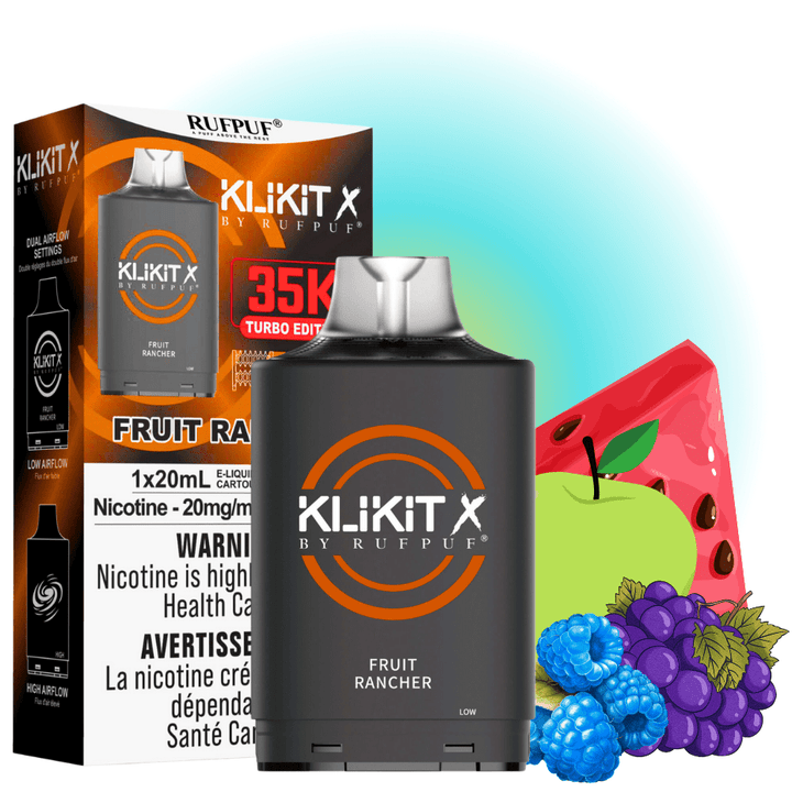 RufPuf Klikit X 35K Turbo Pod-Fruit Rancher Okotoks Vape SuperStore Okotoks Alberta