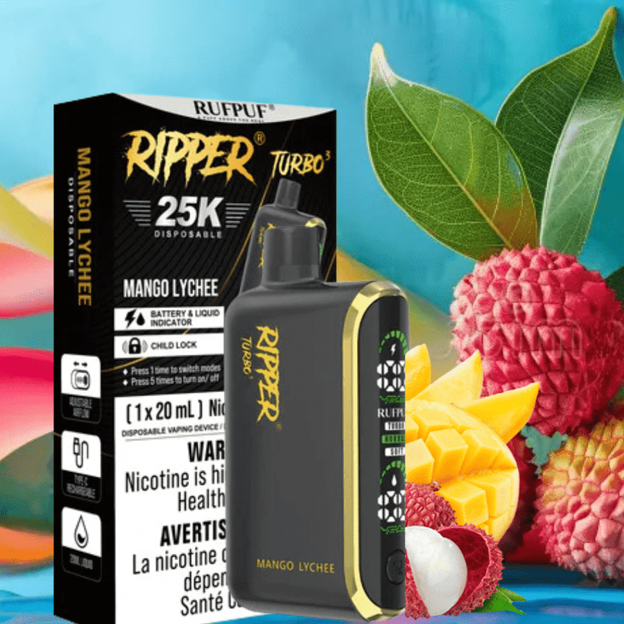 Rufpuf Ripper T3 Disposable Vape-Mango Lychee 25000 Puffs / 20mg Okotoks Vape SuperStore Okotoks Alberta